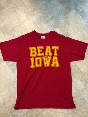 Beat Iowa Red Graphic Tee